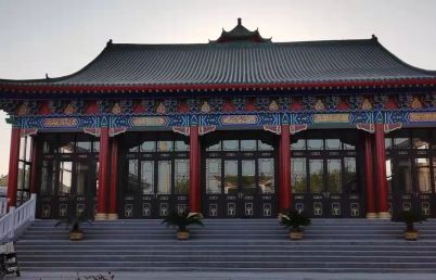 山東菏澤曹縣伊斯蘭教大殿仿古描金門窗效果展示{冠墅陽光}