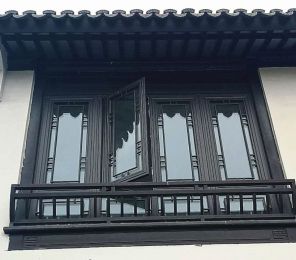 仿古花格門窗